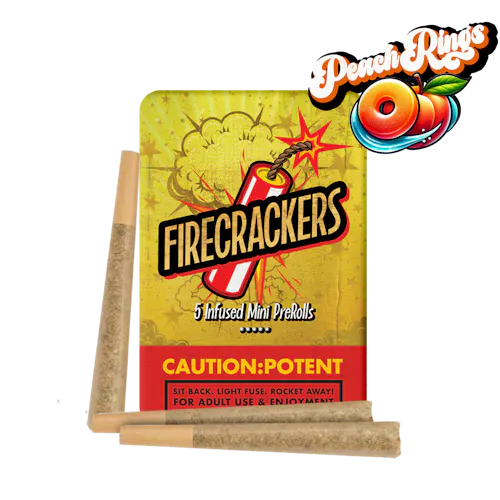 Peach Rings | 3.5g 5pk Infused Pre-Rolls | By Firecrackers - CNA