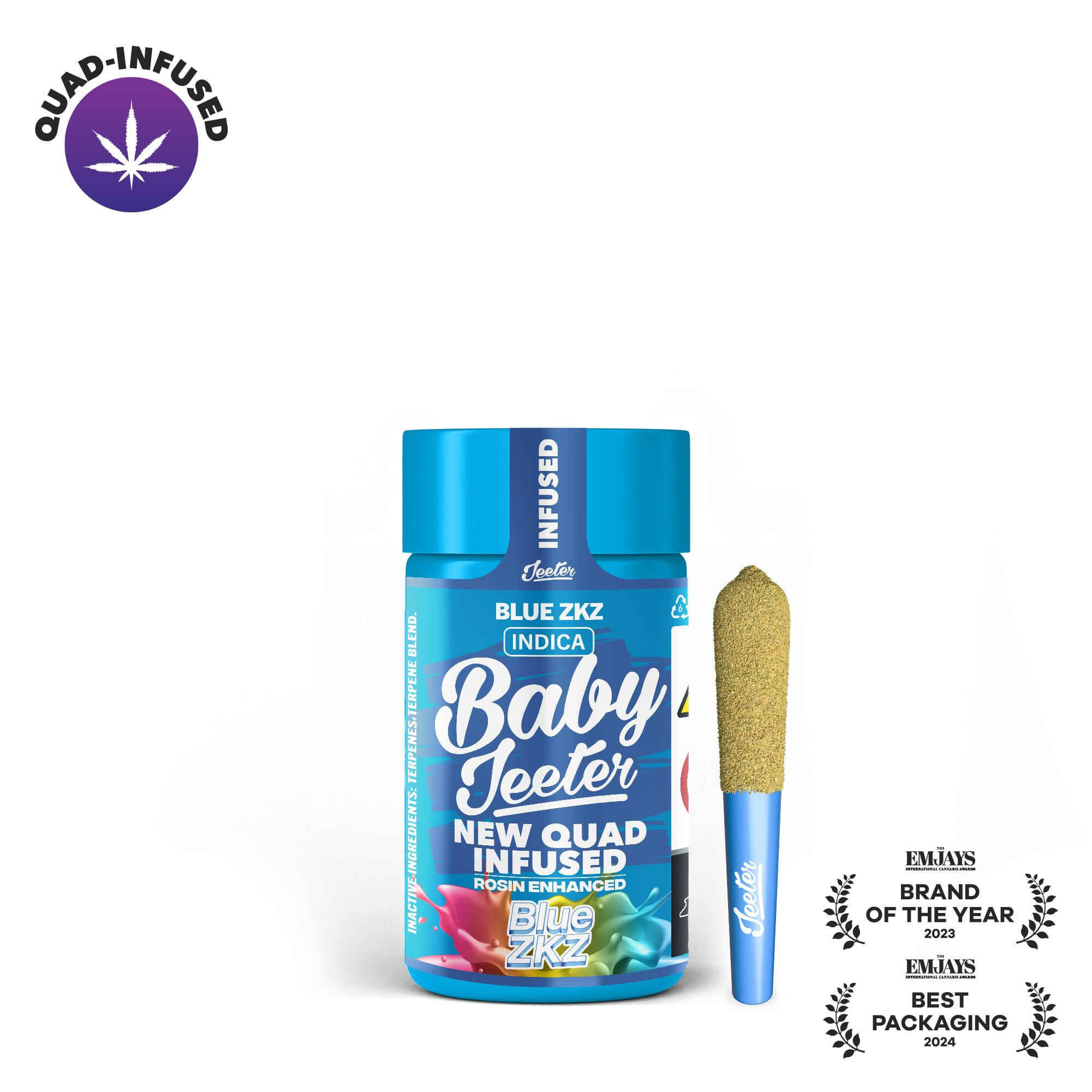 Product Jeeter - Baby Jeeters Blue ZKZ - 2.5G - 5pk - Infused Prerolls