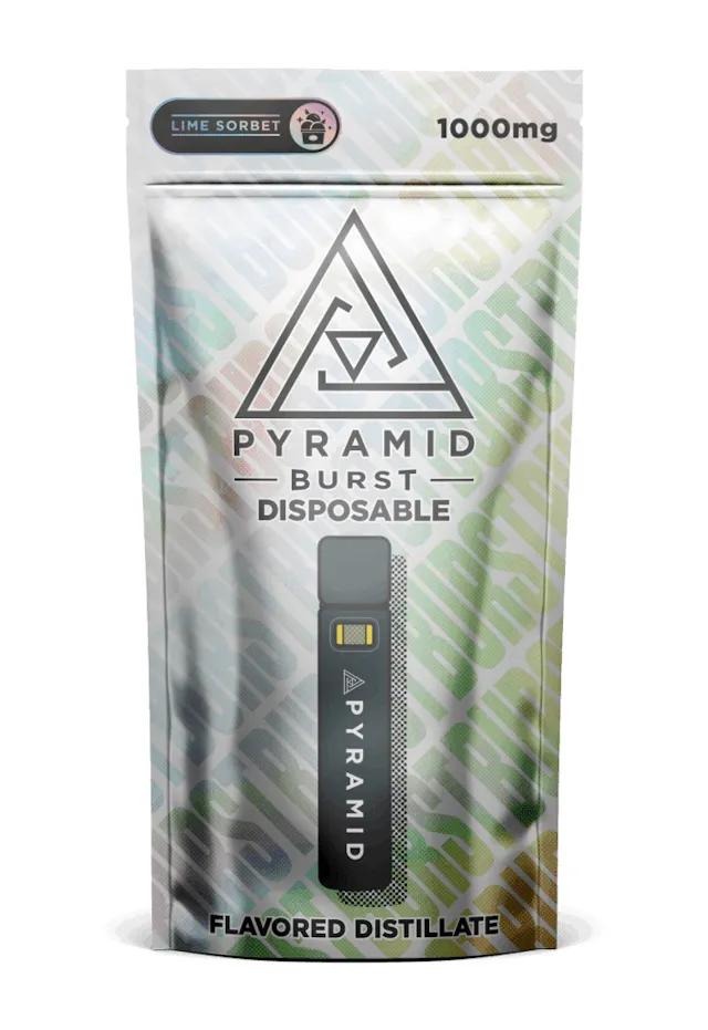 Pyramid Burst Disposable Lime Sorbet 1g (sativa, disposables)