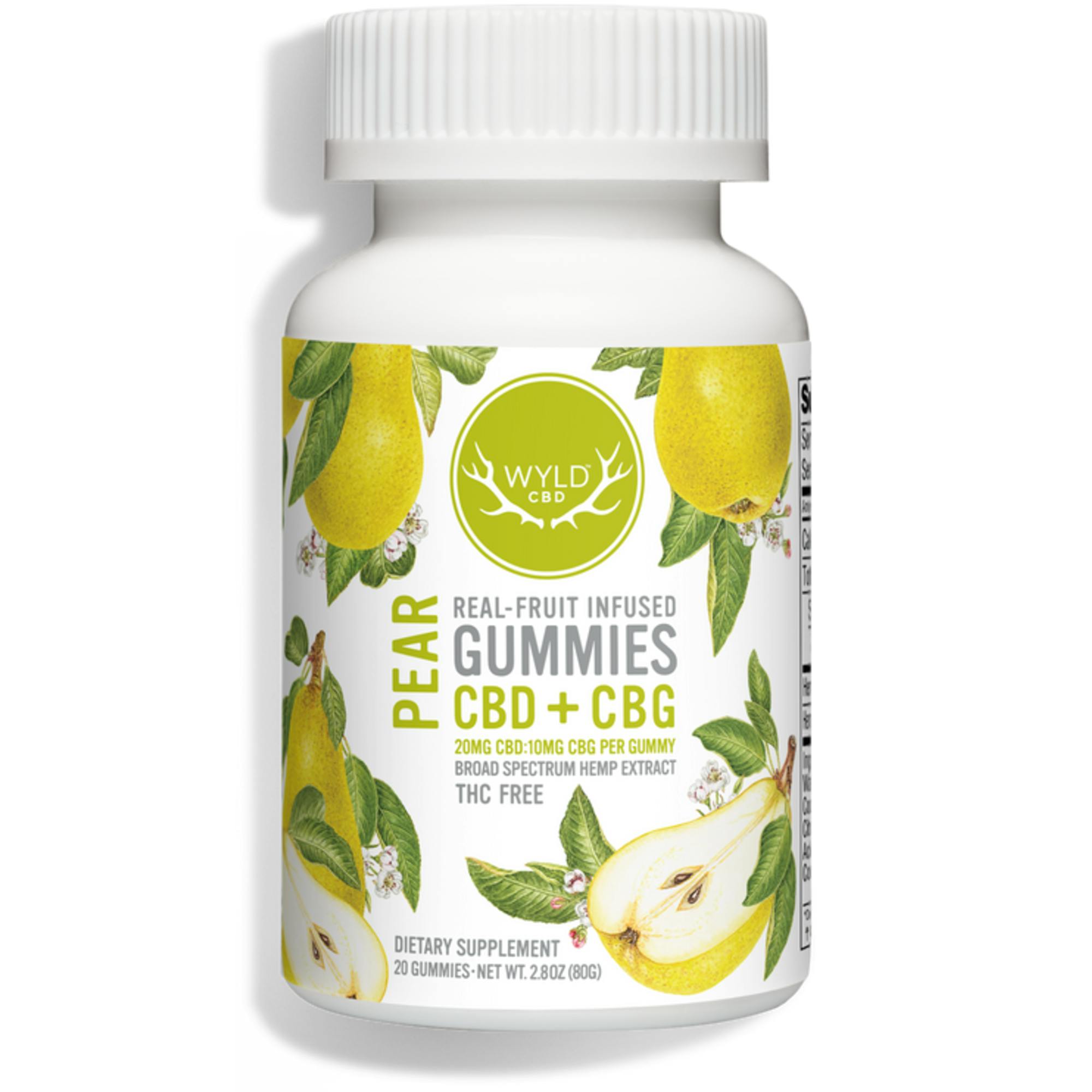 Wyld | CBD:CBG Pear Hemp Gummies | 200mg-0