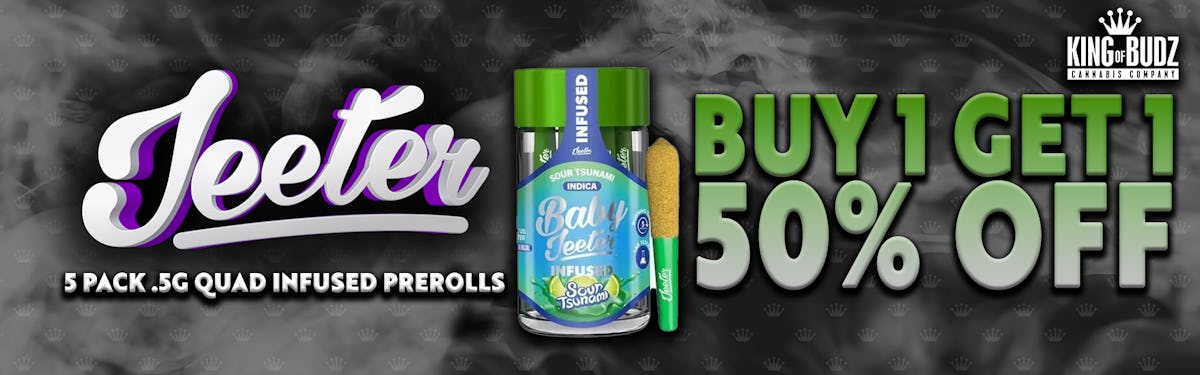 Jeeter - 5 Pack .5g Quad Infused Prerolls - B1G1 50 Percent OFF