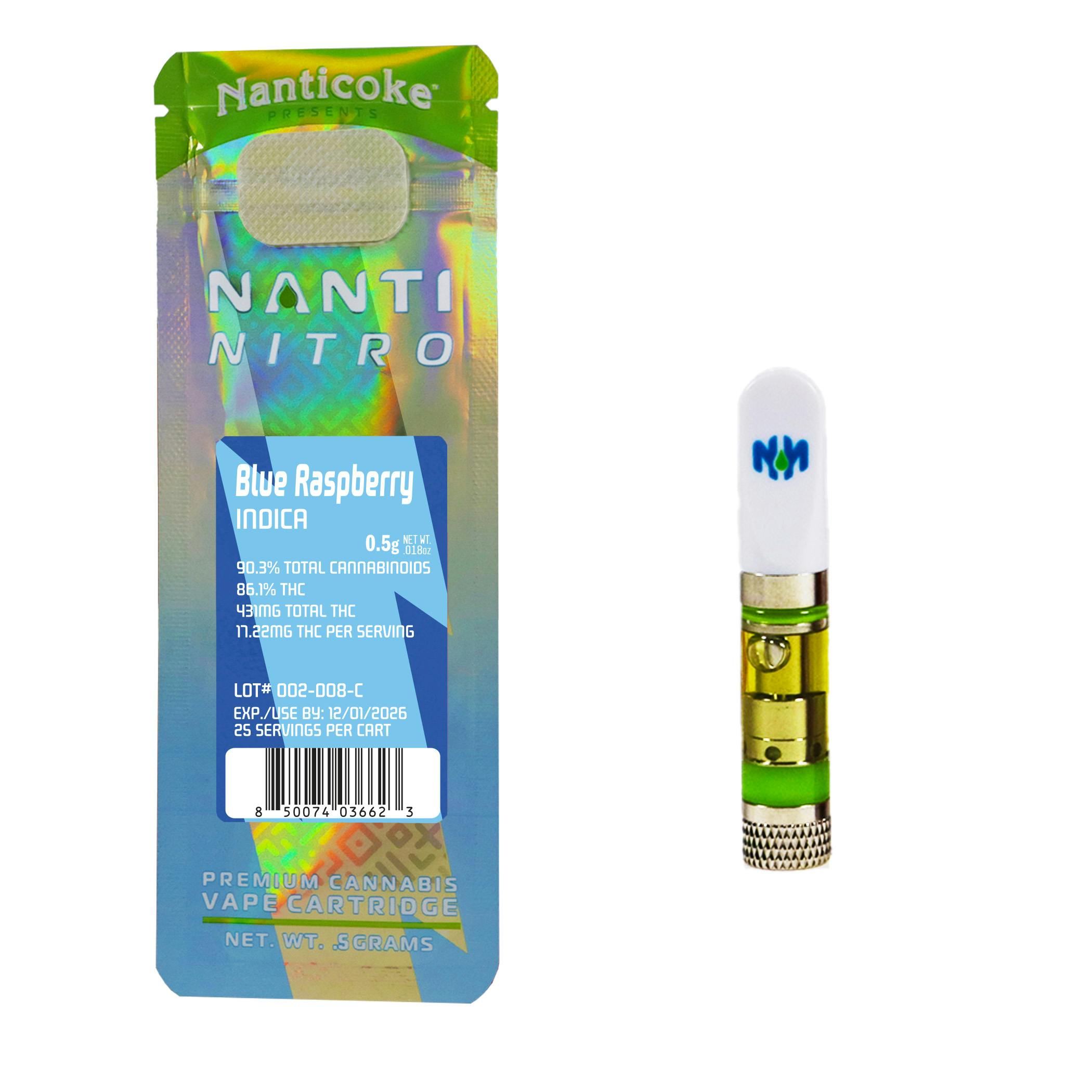 Cart | Nanticoke | Blue Raspberry | 510 Cart | 0.5g