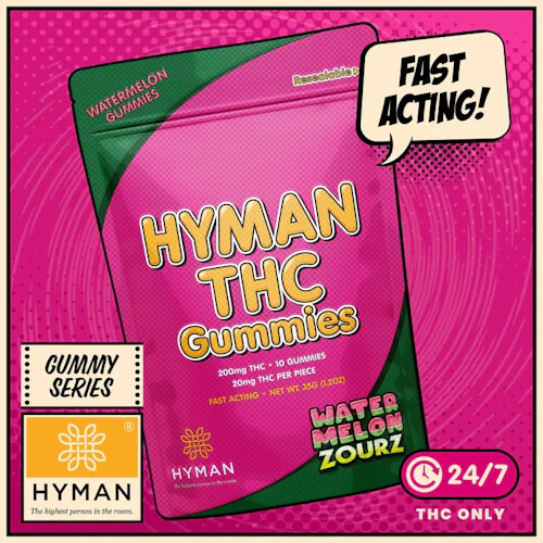Hyman - 200mg Gummies - Watermelon Zourz (All Day)