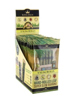 King Palm Rollies Pre-Roll Slims Pouch, 5 per pack, 15 packs per display Group