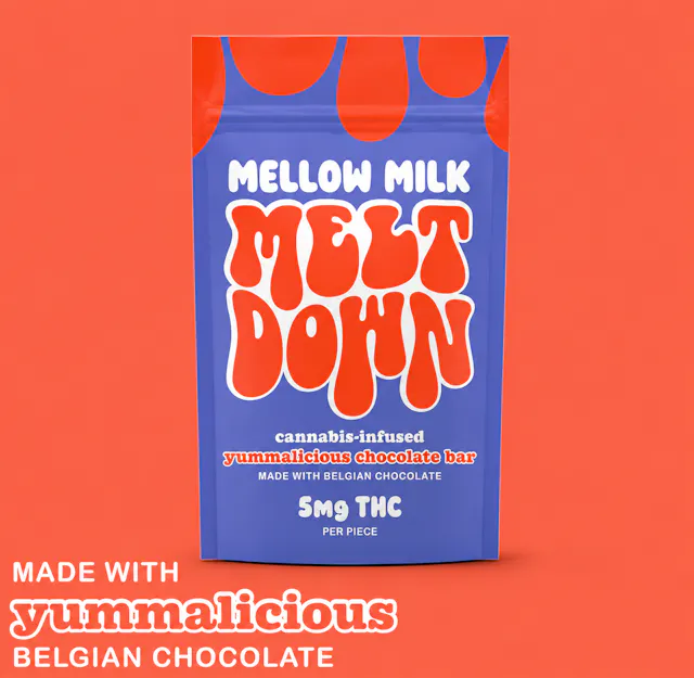 Meltdown Chocolate Bar Mellow Milk 2pk/10mg (hybrid, chocolates, .5g)