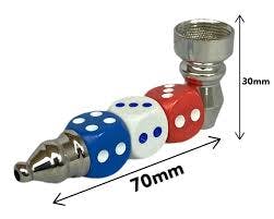 Dice Shape Metal Smoking Pipe
