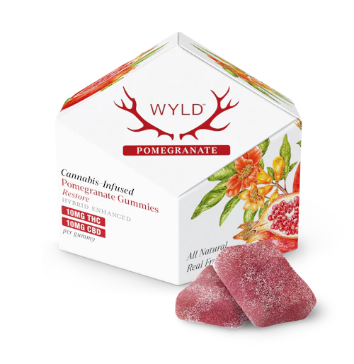 WYLD - 100mg Gummies 1:1 THC/CBD - Pomegranate