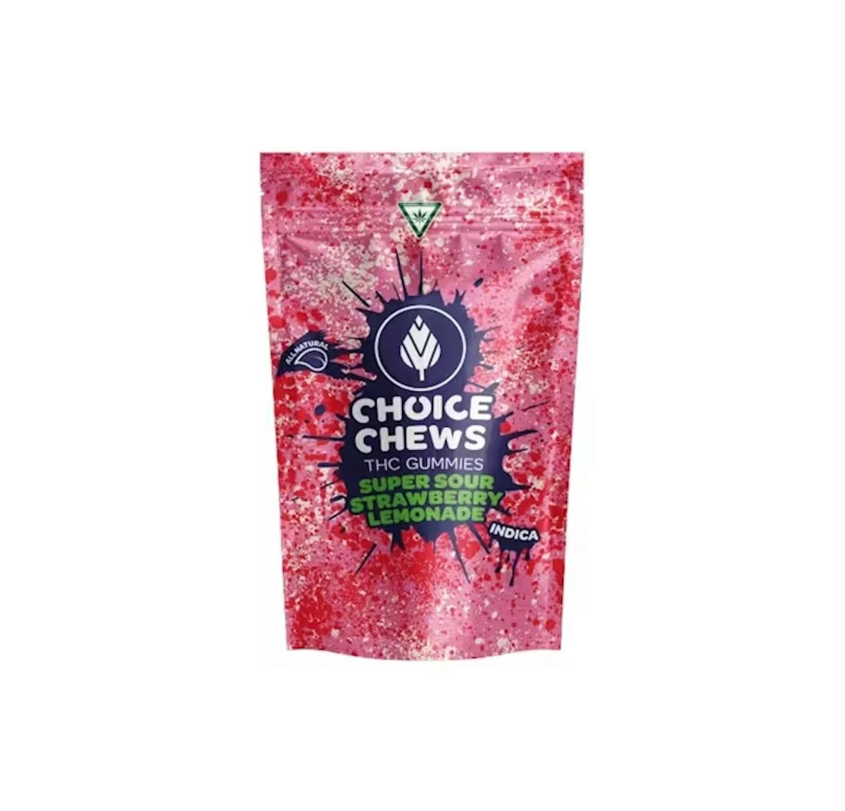 Photo of Choice Chews | Super Sour Strawberry Lemonade | 100mg | INDICA