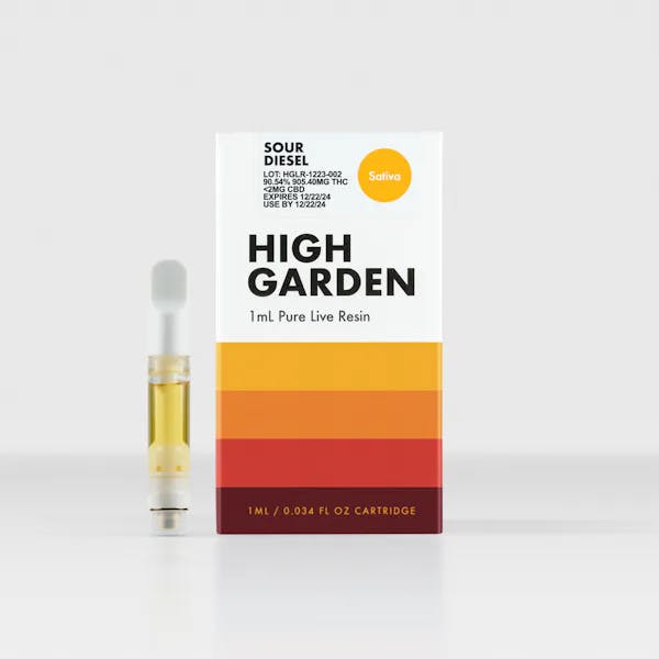 High Garden | Sour Diesel | Live Resin 510 Cart | 1g