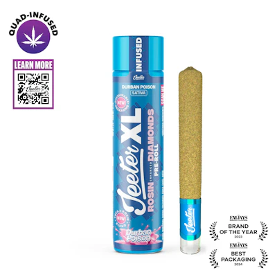Jeeter - 2g Quad Infused Preroll - Durban Poison - PRE_ROLLS by Jeeter at King of Budz