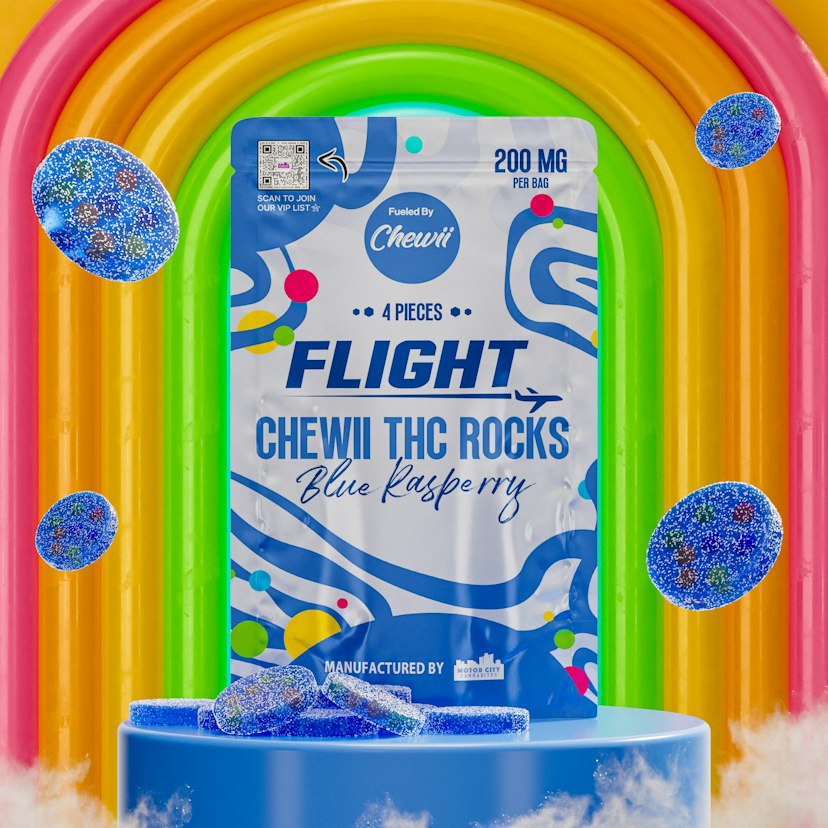 Flight 200mg Rocks Gummies Blue Razz
