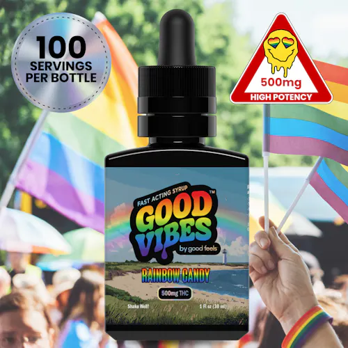 Pride Vibes Rainbow Candy Fast-Acting Syrup | 500mg-active