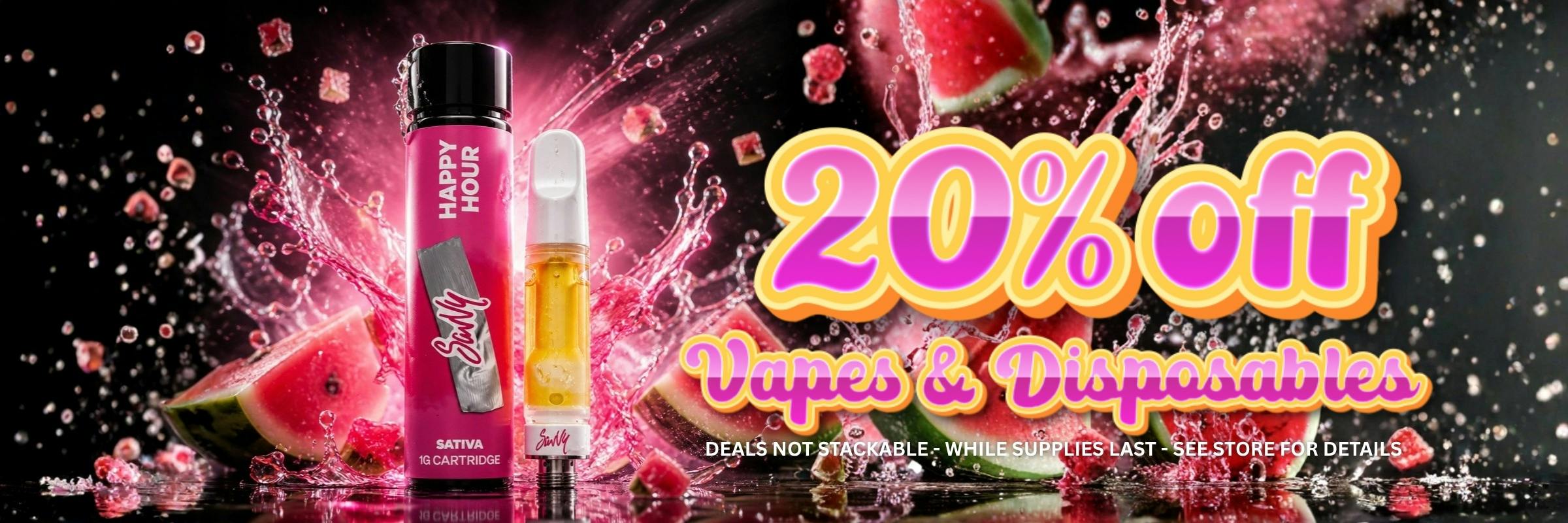 20% off Vapes and Disposables at NOBO Lakemoor location, while supplies last. See store for details. Offer not stackable.