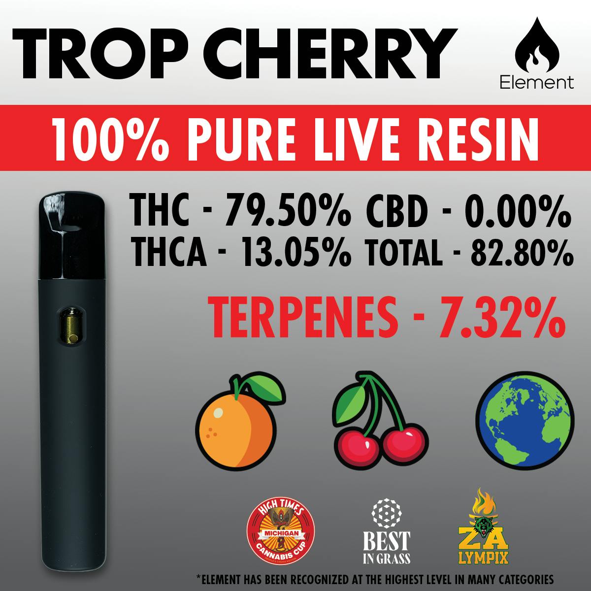 Element - 1g Live Resin Disposable - Trop Cherry