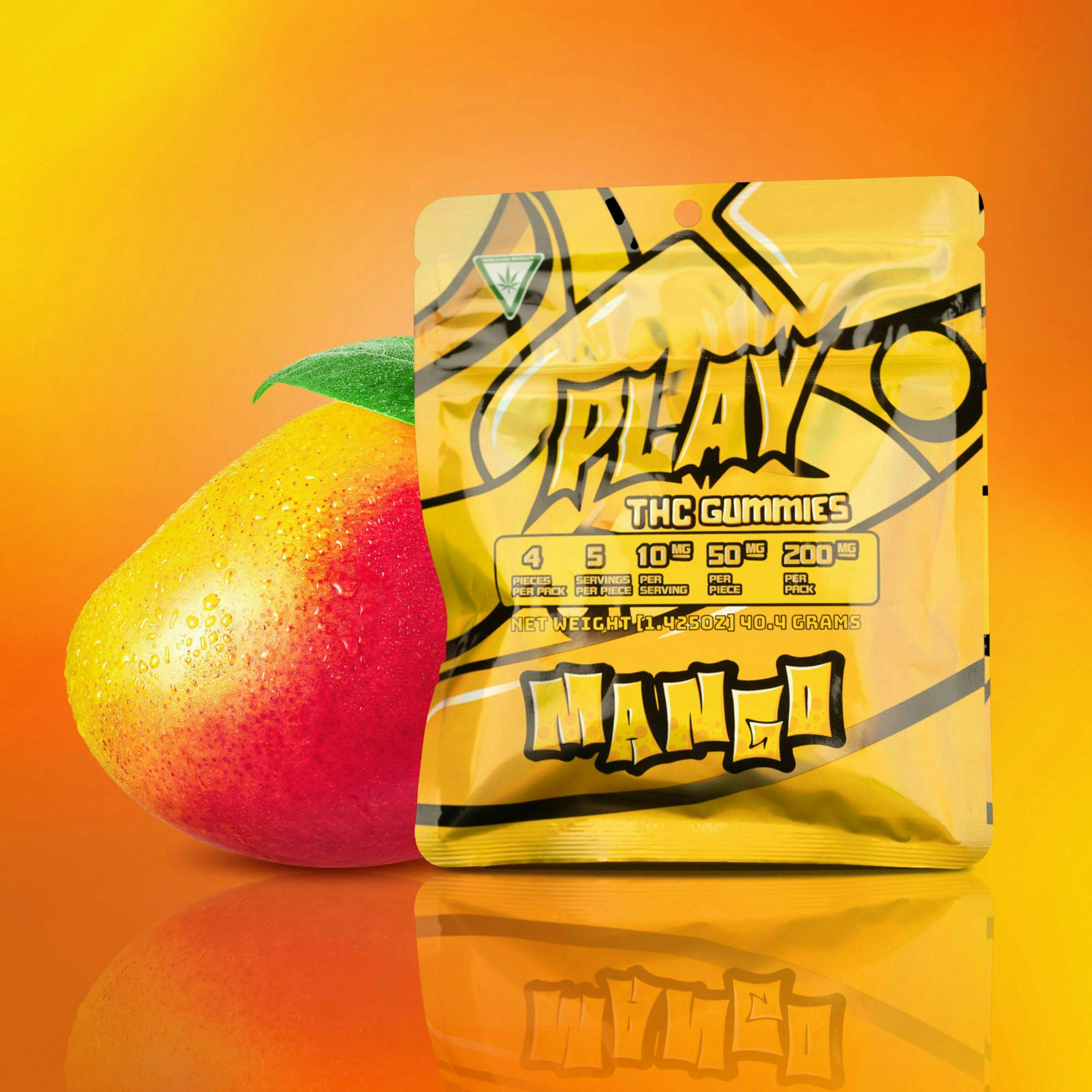 PLAY - 200mg Gummies - Mango