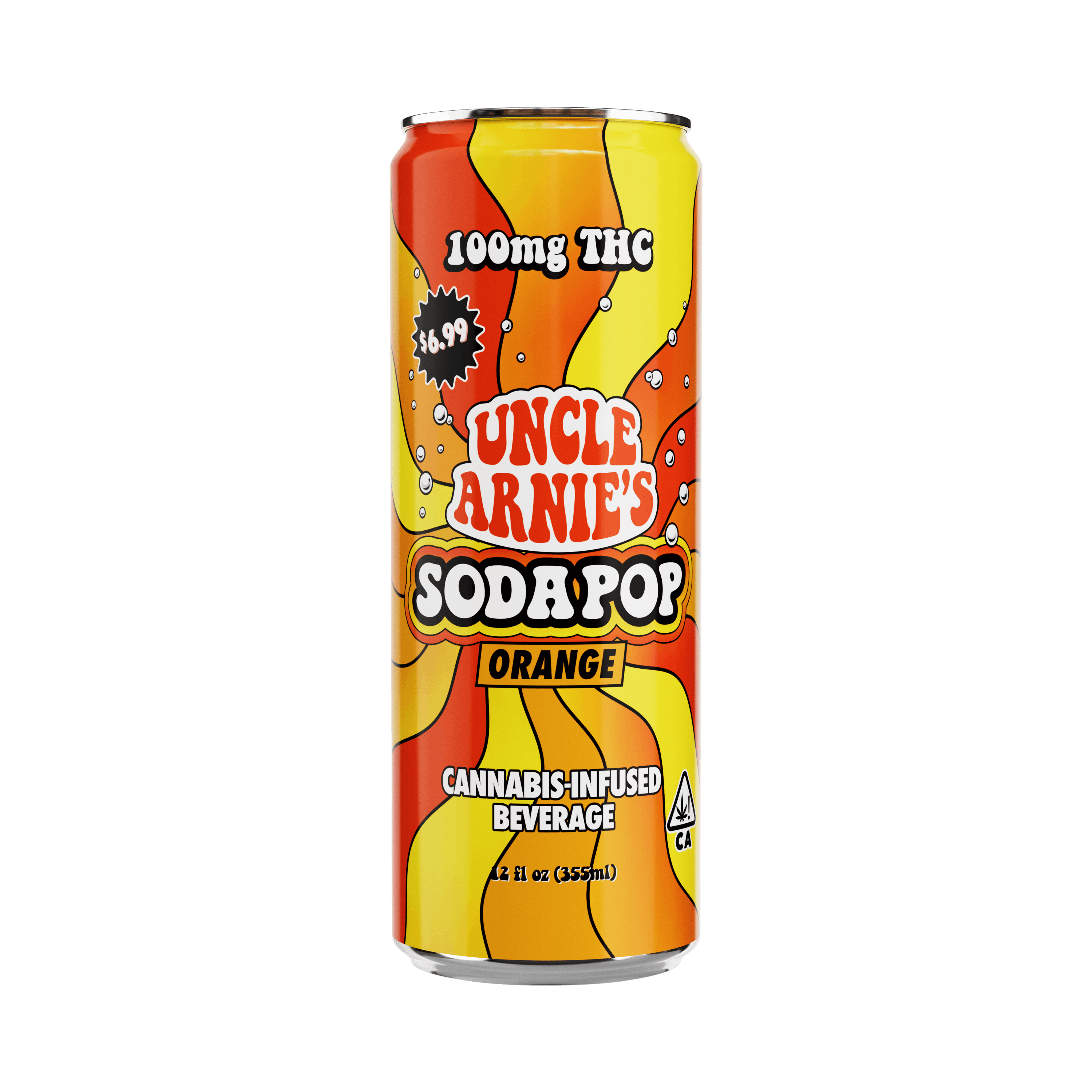 Uncle Arnie's 12oz 100mg Orange SodaPop