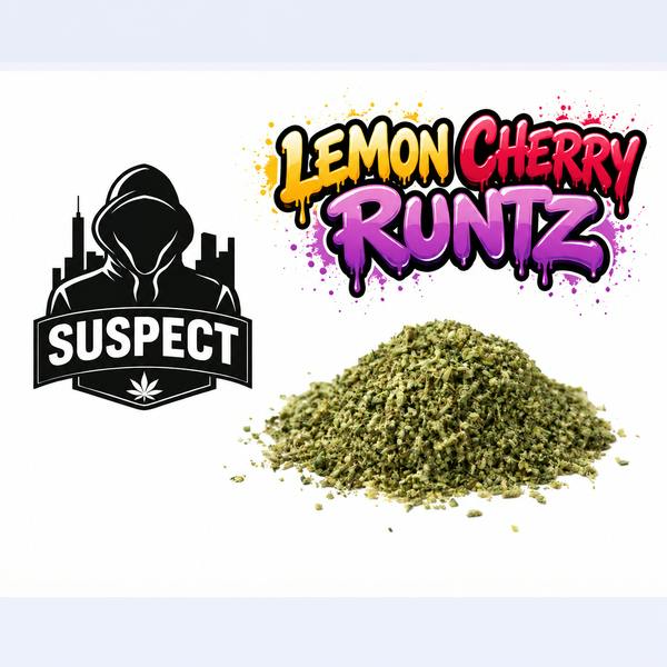 Suspect -Lemon Cherry Runtz- Pre Ground Flower