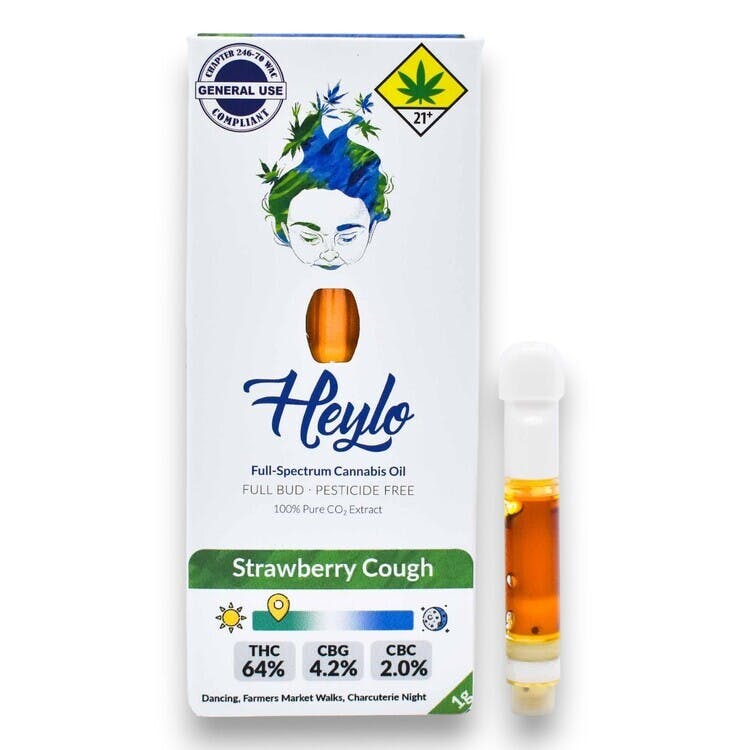 Heylo: Strawberry Cough - Cured Resin Cartridge | Zips Cannabis Everett