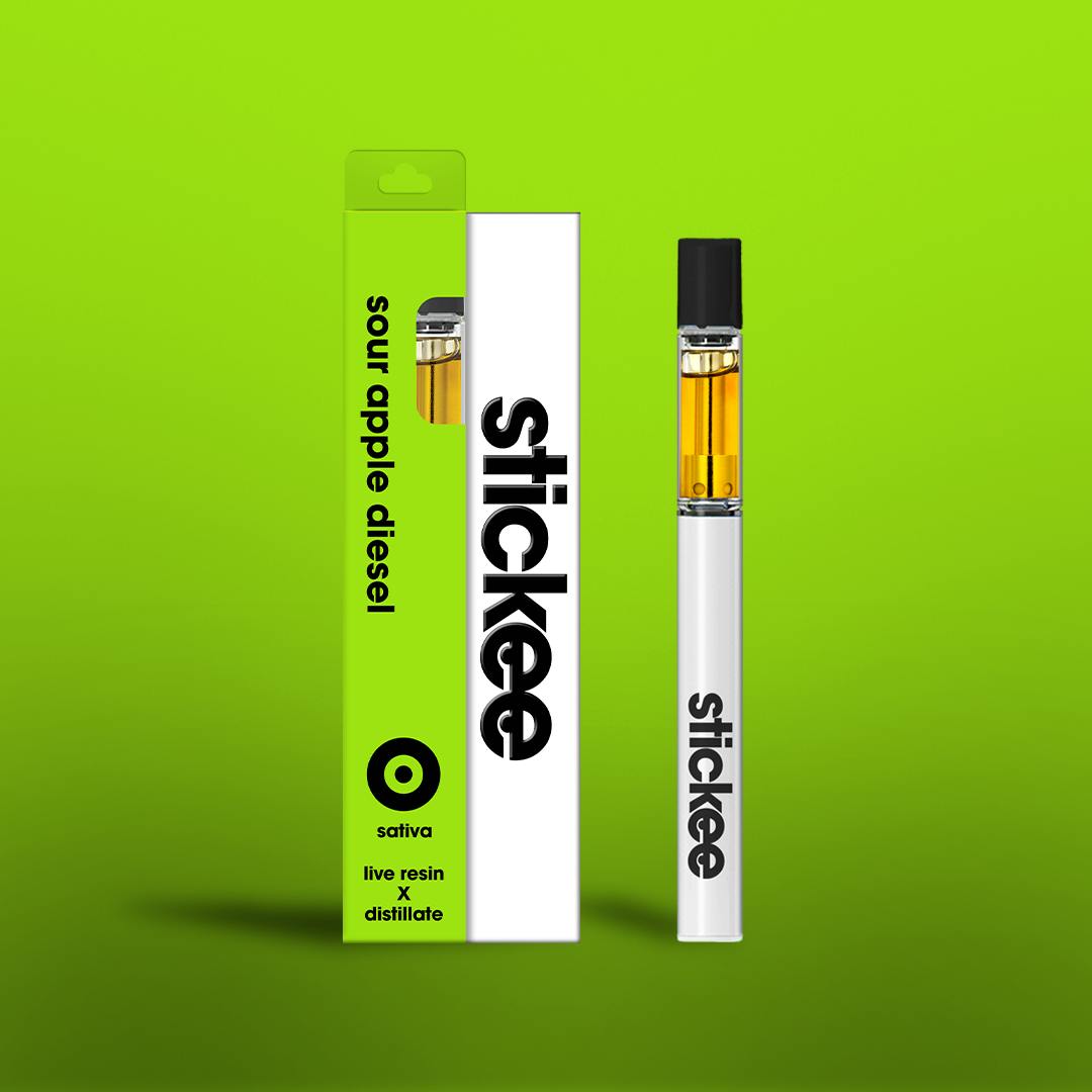 Stickee - 1g Live Resin Disposable - Sour Apple Diesel