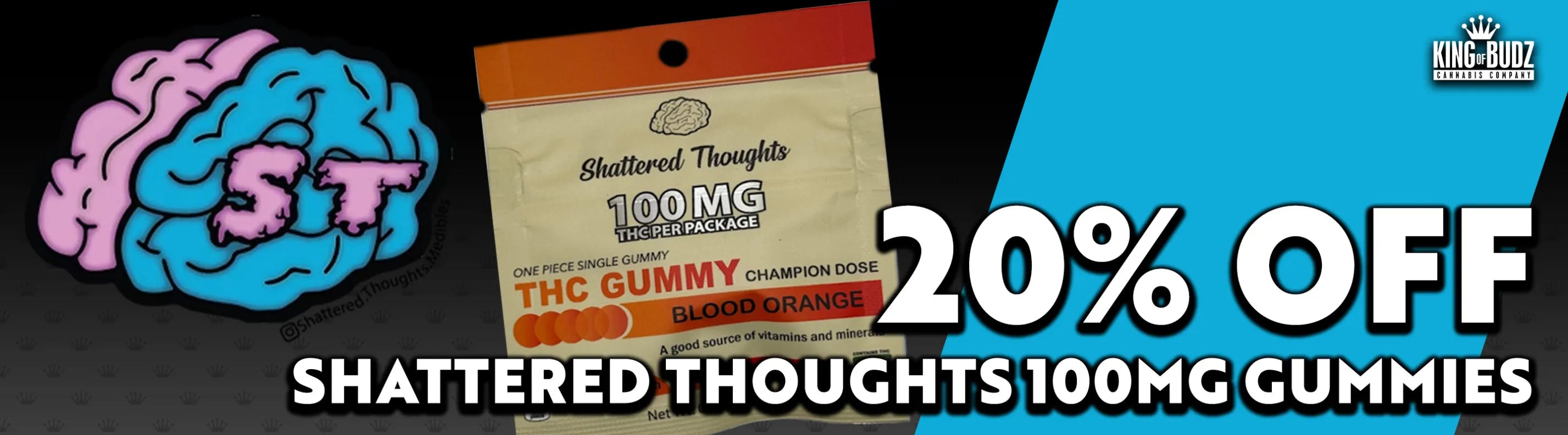Shattered Thoughts - 100mg Gummies - 20 Percent OFF