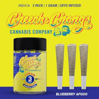 Cheech & Chong - 3 Pack Cryo Infused Pre-Roll - Blueberry Afgoo (I) - product image at King of Budz