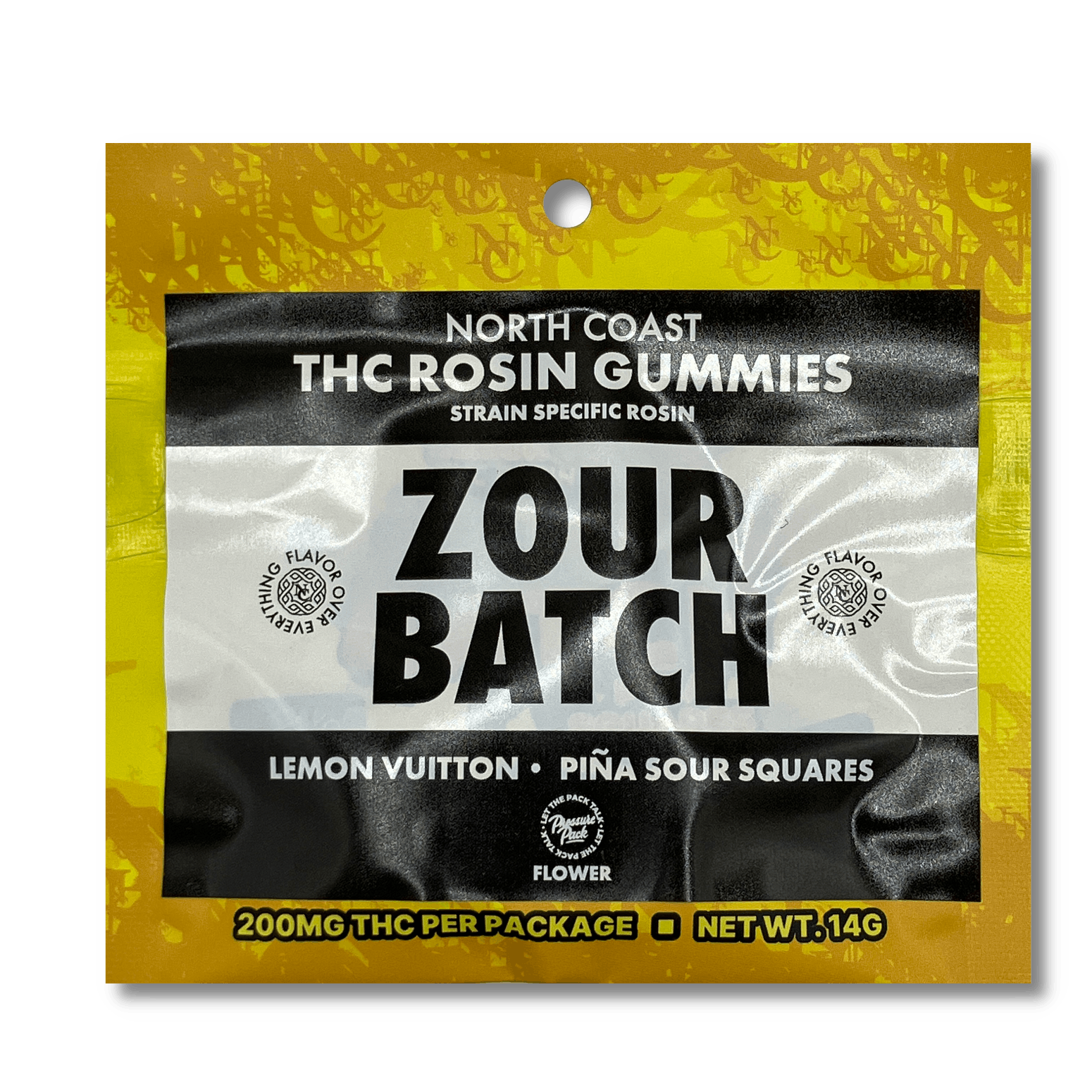Product: Zour Batch | Rosin Gummies - 200mg - Lemon Vuitton Pina