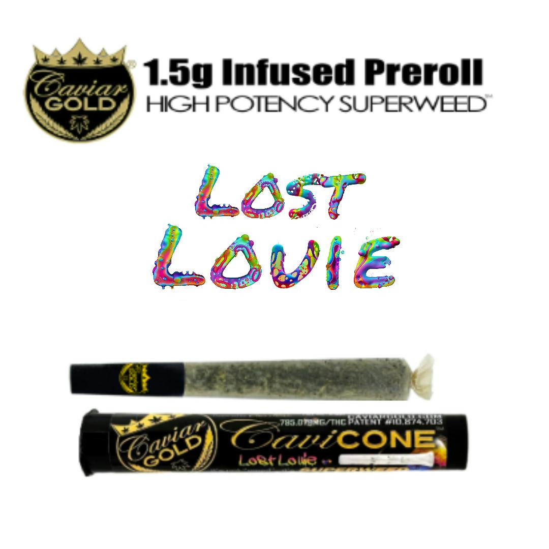 Product: CAVIAR GOLD | LOST LOUIE | INFUSED PRE-ROLL | 1.3G | HYBRID