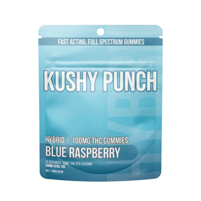 Kushy Punch - 100mg Gummies - Blue Raspberry