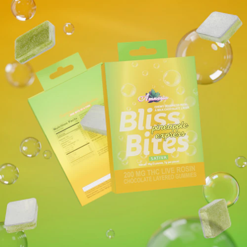 Bliss Bites - 200mg Hash Rosin Chocolate Layered Gummies - Pineapple Express