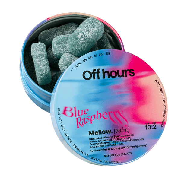 Off Hours | Mellow Blue Rasberry | 10pk 100mg Gummies