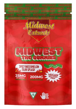 Product: MIDWEST EXTRACTS | WATERMELON TAJIN SPLASH GUMMIES - 8PK | 200MG