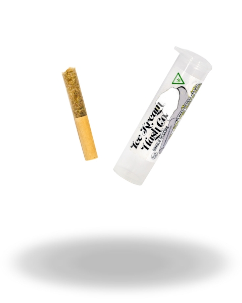 Ice Kream Hash Co. | Cookies and Cream Single Scoop Rosin Infused Pre-Roll | 0.5g