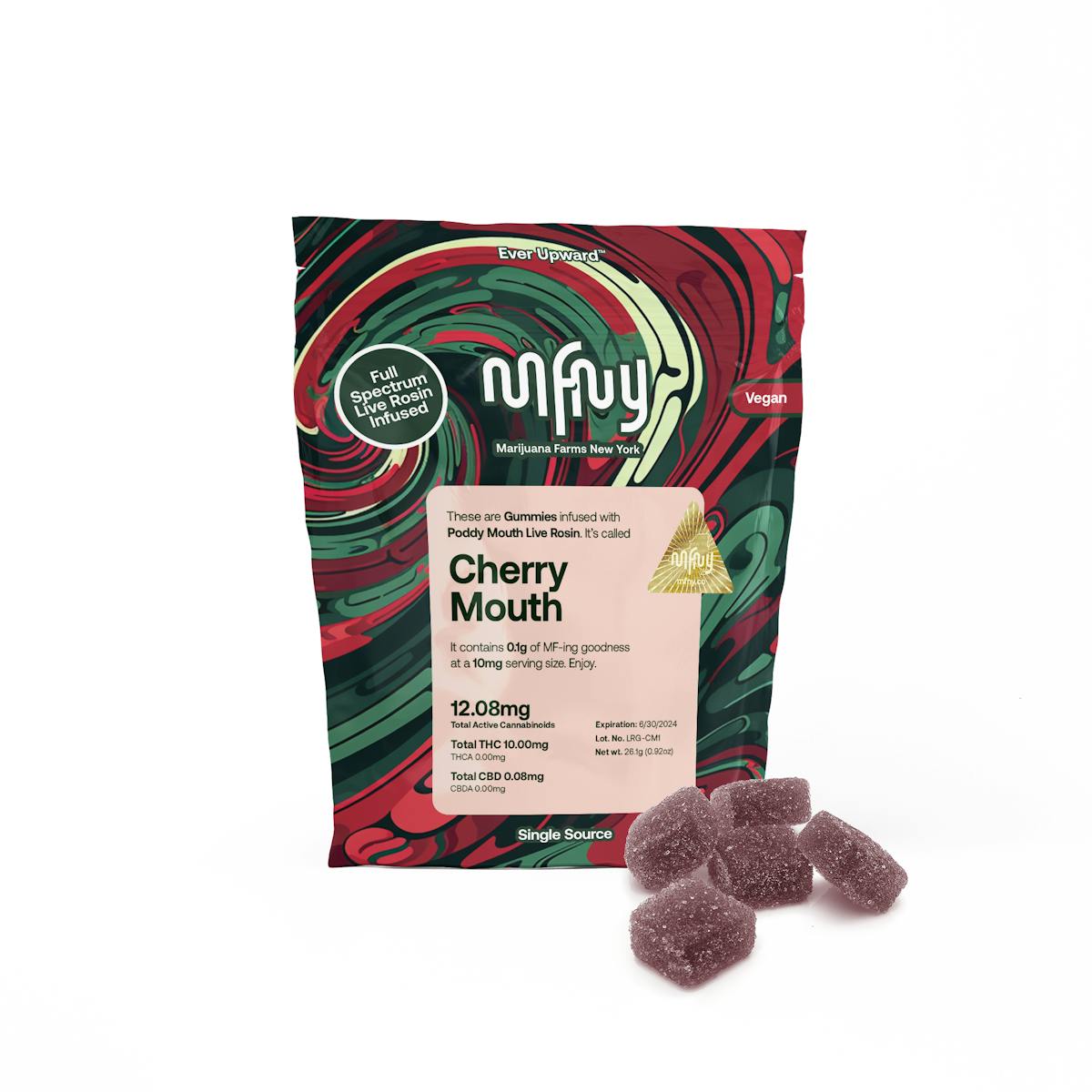 Photo of MFNY | Cherry X Poddy Mouth | Rosin Edibles 100mg