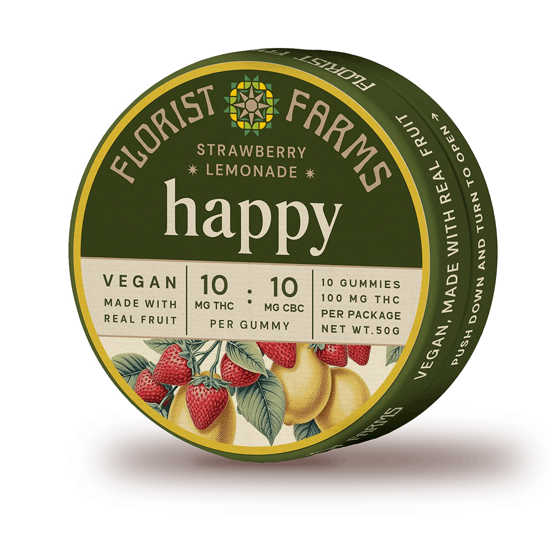 Photo of Florist Farms | Strawberry Lemonade 1:1 Happy | 100mg Gummies CBC 10pk