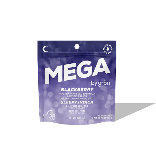 gron | Blackberry MEGA | Sleepy Indica | Rosin Infused Gummy | 1:1 THC / CBN | 100mg/Package-3