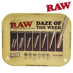 Raw | Large Daze of the Week Rolling Tray - 13.6in x 11in