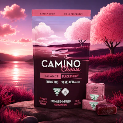 Camino - 200mg THC : 200mg CBD Chews - Black Cherry - EDIBLES by Camino at King of Budz