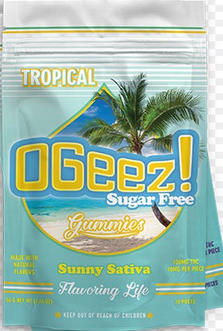 Ogeez! - Tropical Sugar Free Gummies - Sunny (S) (100mg)