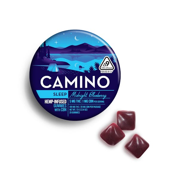 Camino - Midnight Blueberry Sleep Gummies 5:1 (THC:CBN) - 100mg