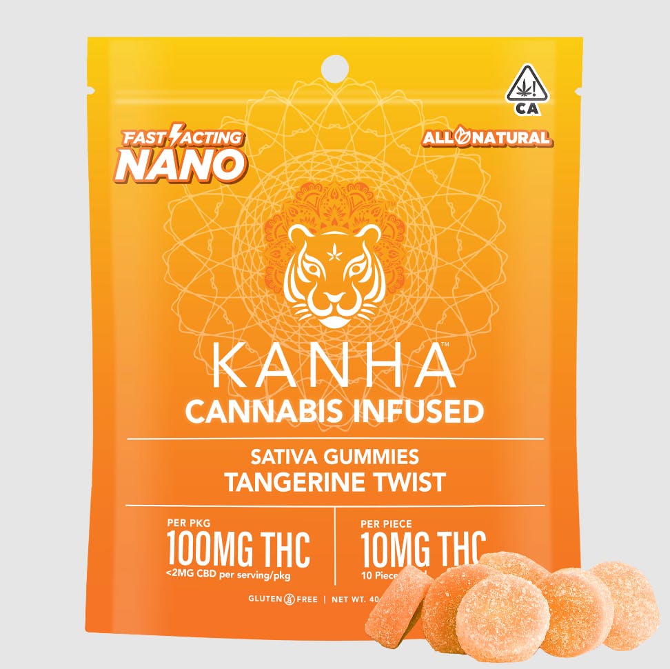 Product 10mg Nano Tangerine Twist Sativa Gummies 10pk/20 serv.