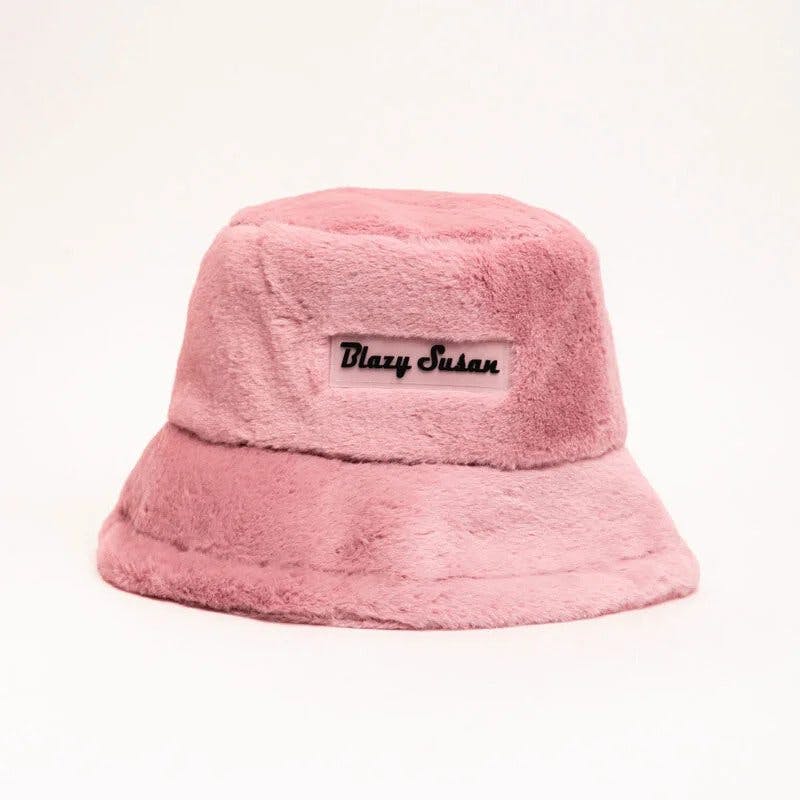Blazy susan - fuzzy bucket hat - pink