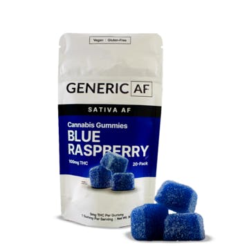 Generic AF | Gummy | Blue Raspberry | 100mg 20Pk