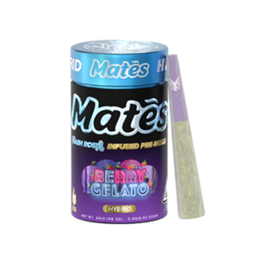 Muha Mates Hash Rosin Infused 5pk Prerolls Berry Gelato