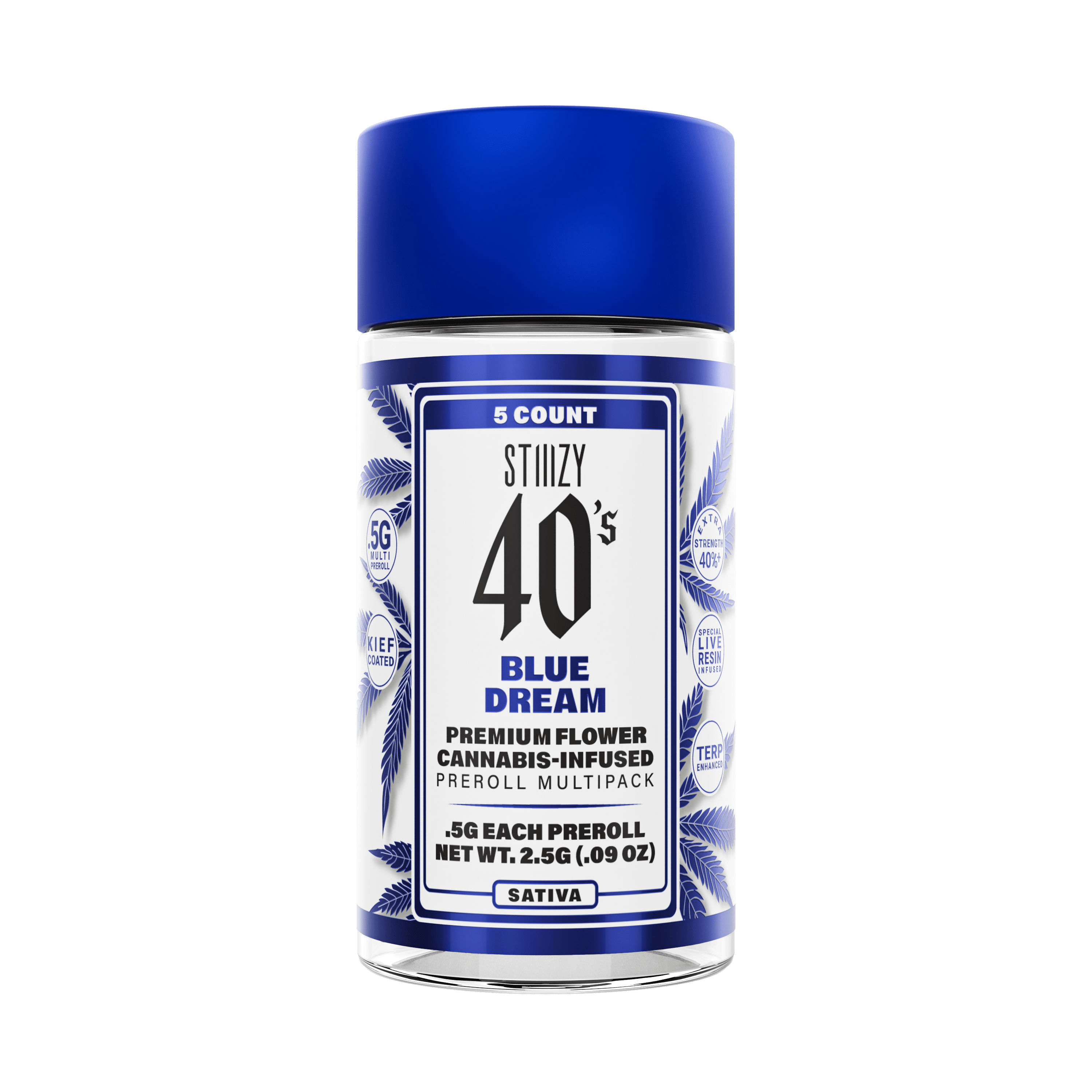 STIIIZY Blue Dream Infused Preroll 5 Pack Cannabis for sale