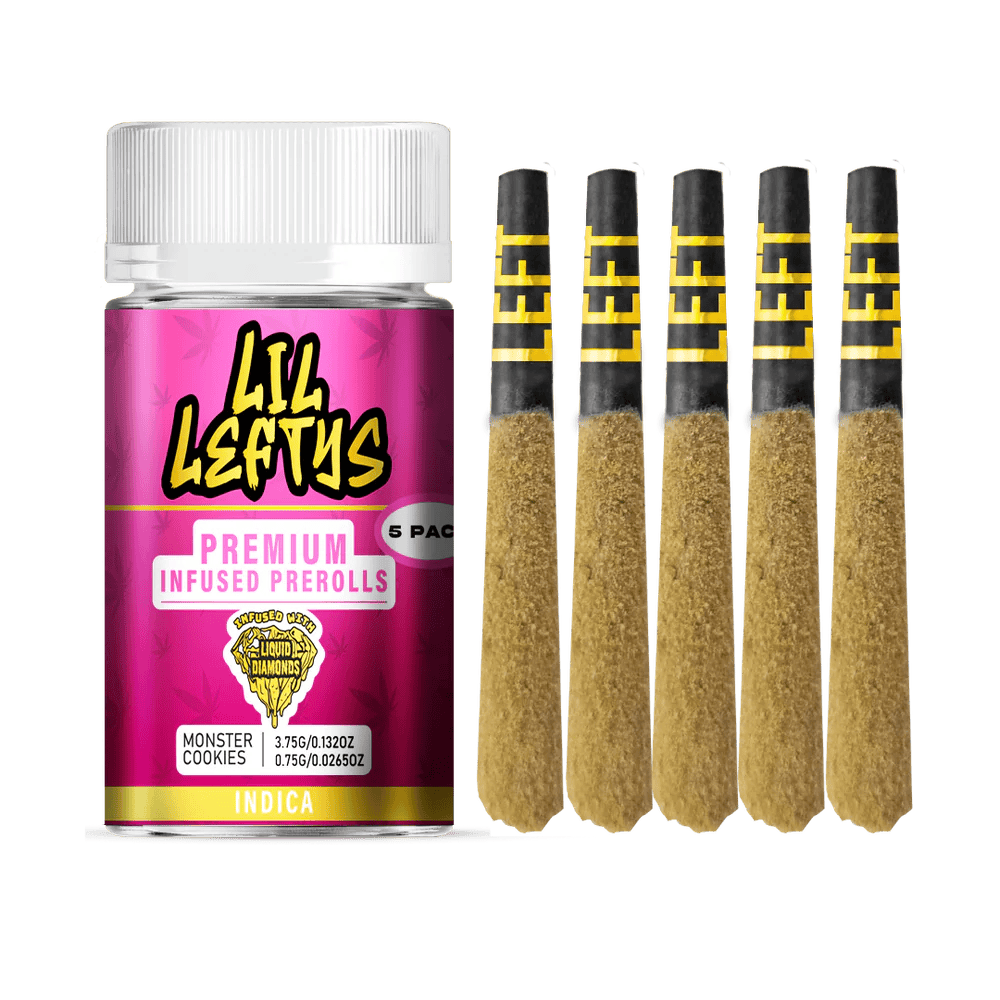 Left Coast - 5 Pack .75g Infused Prerolls - Monster Cookies