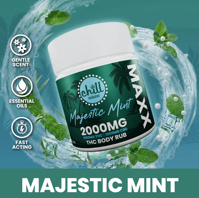 Chill Medicated Topical Lotion MAXX Majestic Mint 2000mg (hybrid, lotions, 0.28g)