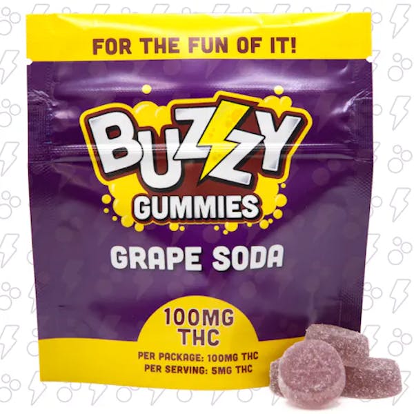 Grape Soda - 20pk 100mg Gummies - Buzzy