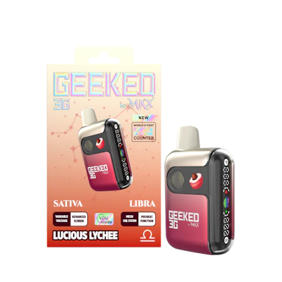 Geeked By MKX - 3g Disposable - Lucious Lychee - Sativa