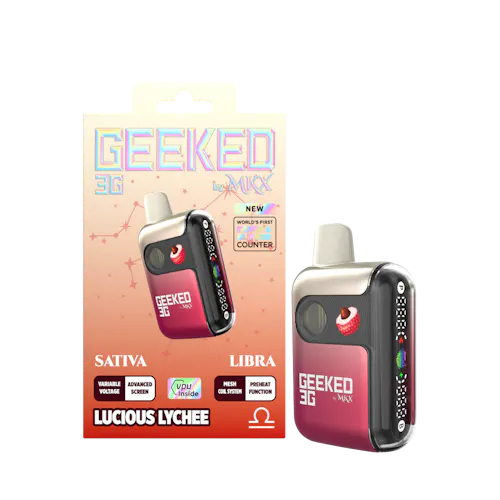 Geeked By MKX – 3g Disposable – Lucious Lychee – Sativa-active