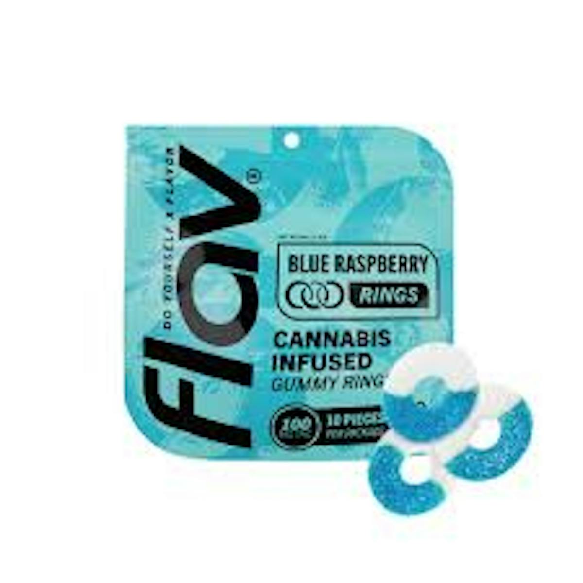 Photo of Flav Blue Raspberry | Rings | 100mg | Gummy | 10Pk